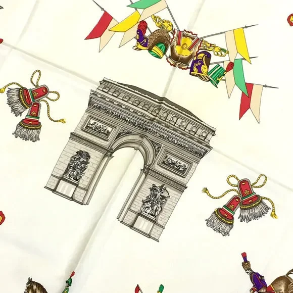 Celine Arc De Triomphe Multicolor Silk #77623C56 - Picture 7 of 8